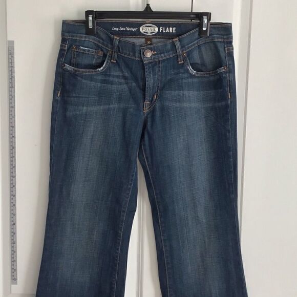 FOSSIL Long Live Vintage Flare Jeans Women’s Size 30 | Made in USA - Picture 9 of 13
